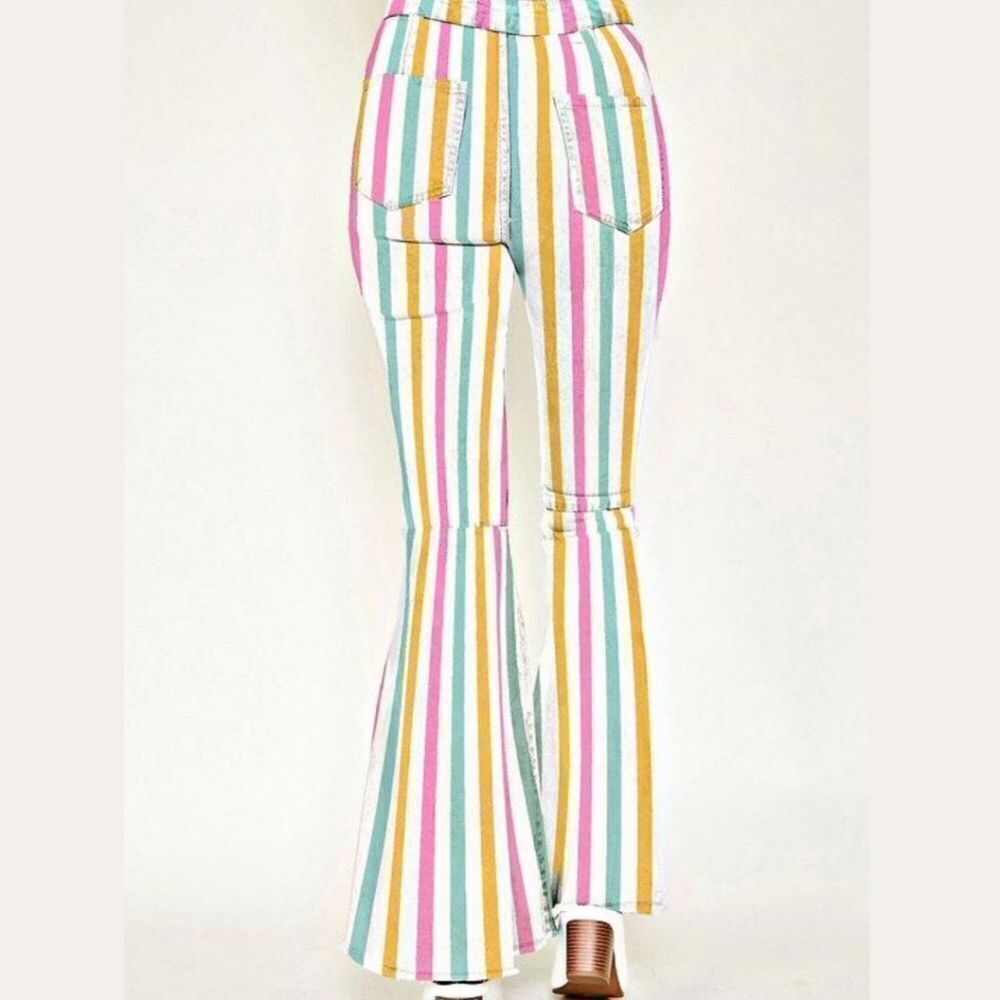 Pinstripe Denim Pants  - Picture 3 of 3